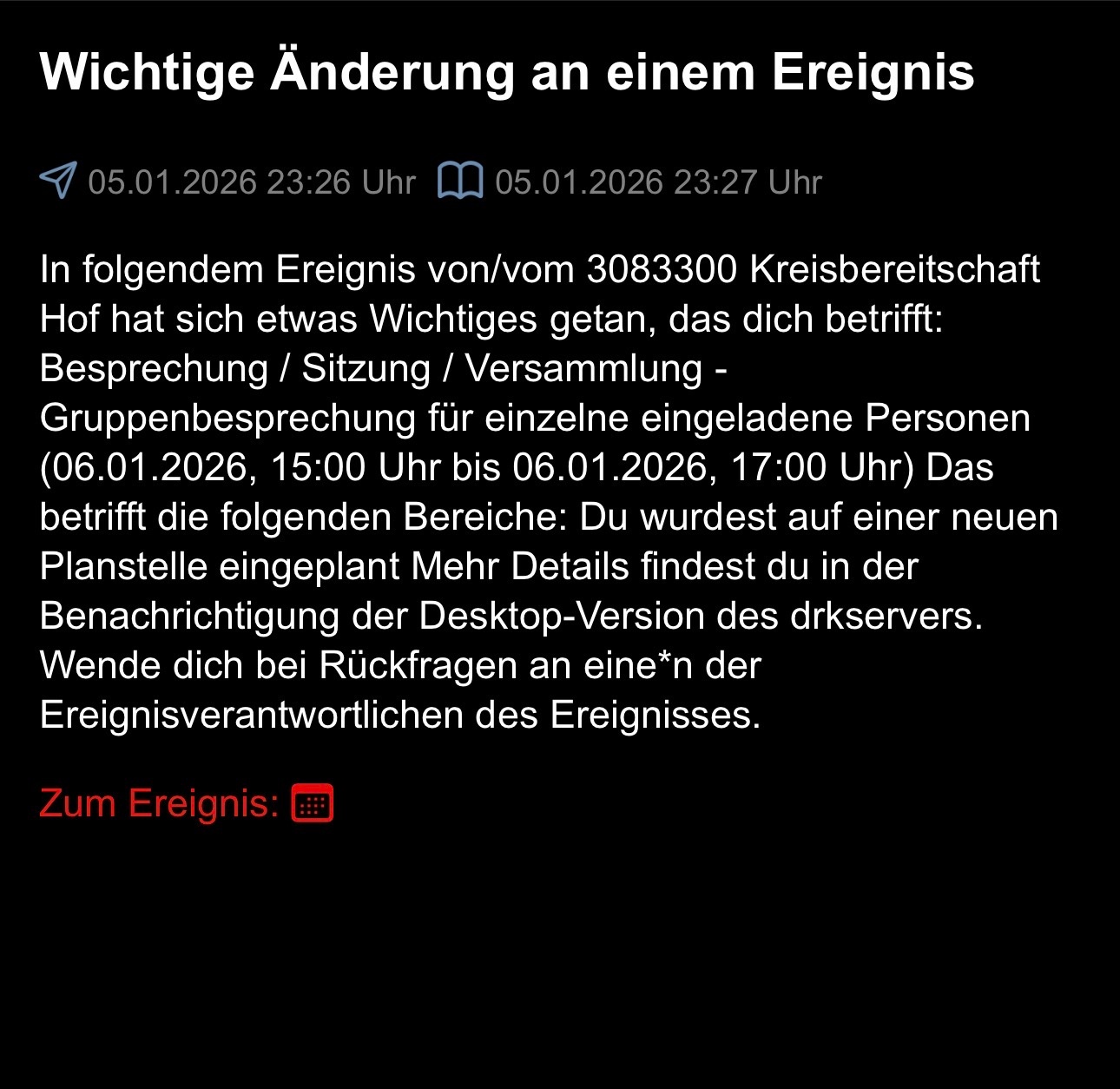Pushnachricht in der App